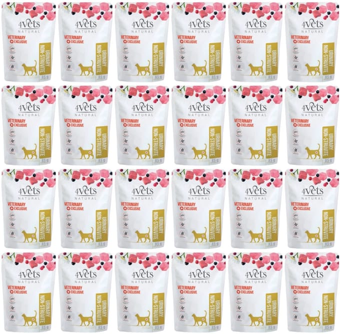 4Vets Natural Urinary Non-struvite - Kattenvoeding - Natvoer - 24x85g - Ter Ondersteuning Urinewegen