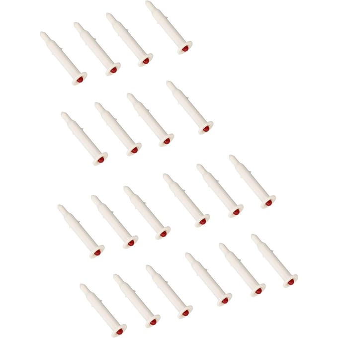 20 stuks gevogelte- en gebraden kipthermometer, wegwerpbaar, opklapbaar, voor koken white