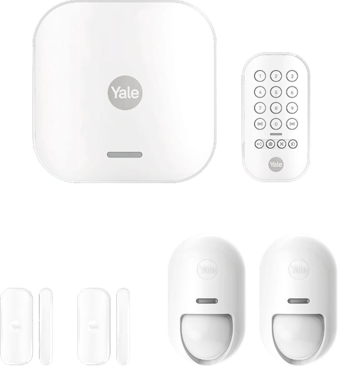 Yale - Slim Alarmsysteem Starterskit Plus - Wit - Abonnement Optioneel