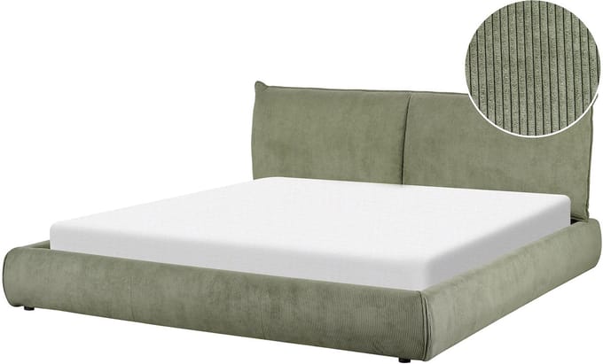 VINAY - Waterbed - Olijfgroen - 180 x 200 cm - Corduroy