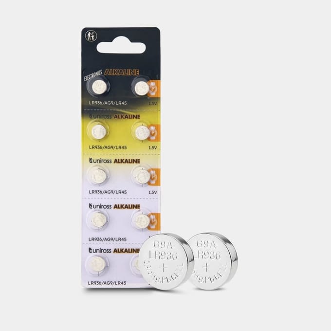 Uniross Alkaline Coin Cells AG9 10 pack
