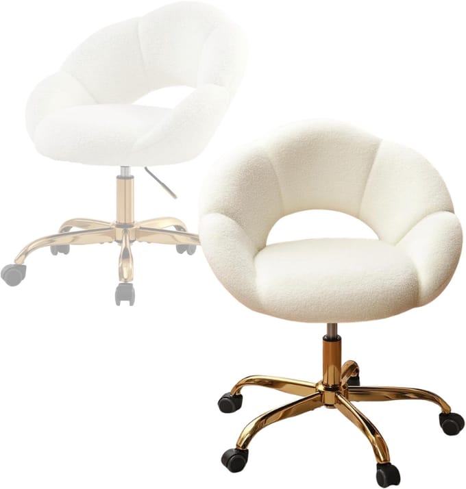 CLVP® Make up Stoel - Kaptafel Kruk - Visagie - Beige
