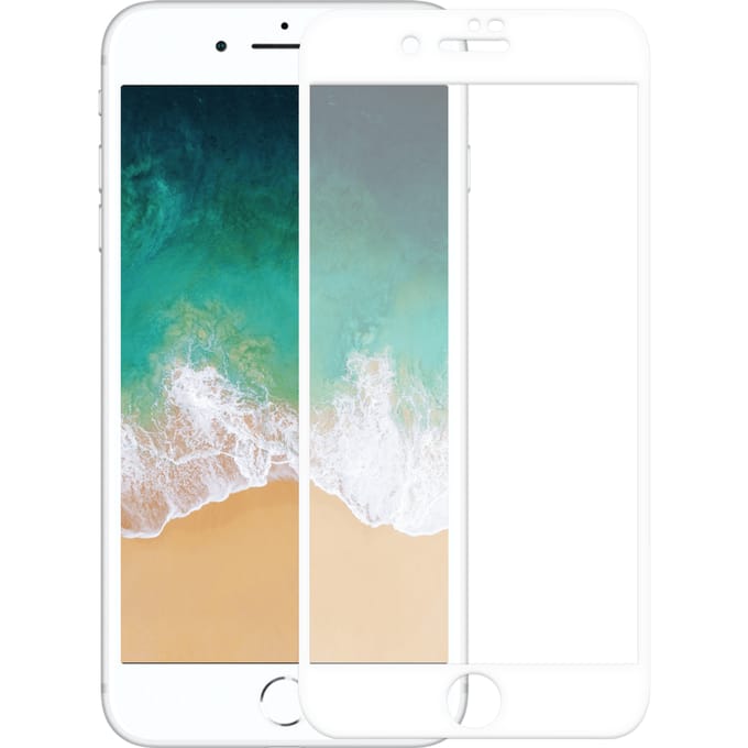iPhone 7 screenprotector gehard glas Edge to Edge - Wit