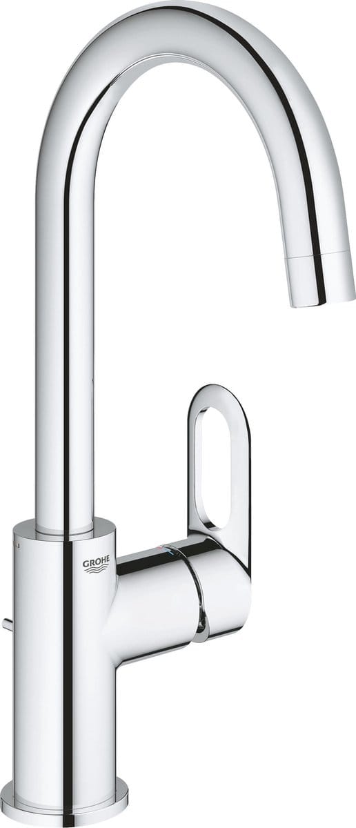 GROHE BauLoop wastafelkraan L-size - Hoge draaibare uitloop - Met waste - chroom