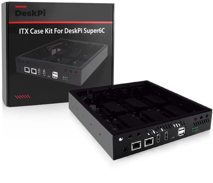 VT Goods - DeskPi Case Kit - ITX-behuizing - Compact en efficiënt - Zwart - Koeling voor Raspberry Pi - Bescherming voor je cluster - Geschikt voor...