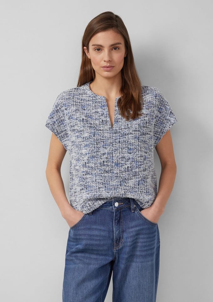 s.Oliver - female - Bouclé shirt met glittergaren
