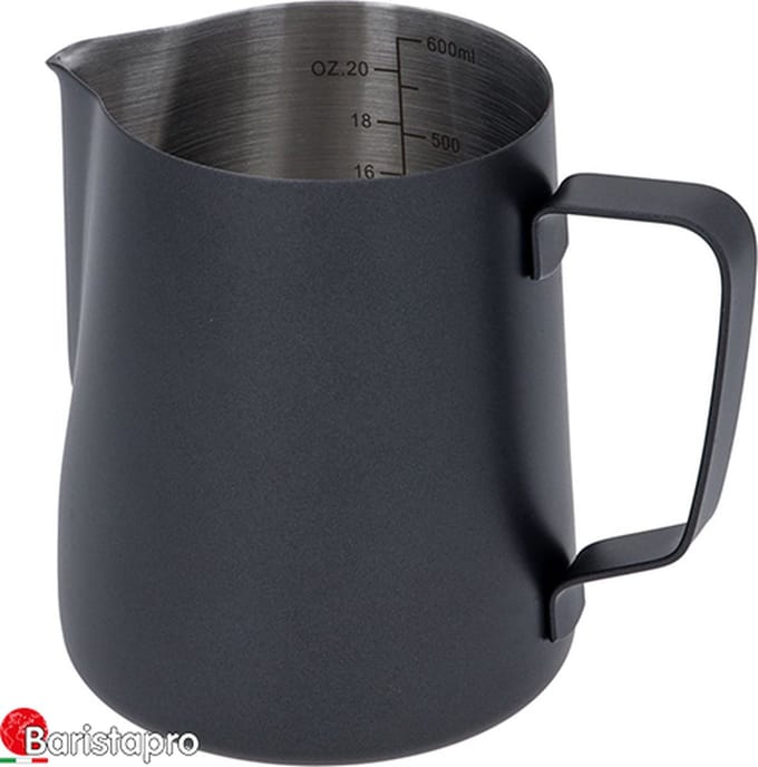 BaristaPro Melkopschuimkan - Zwart - 600ml