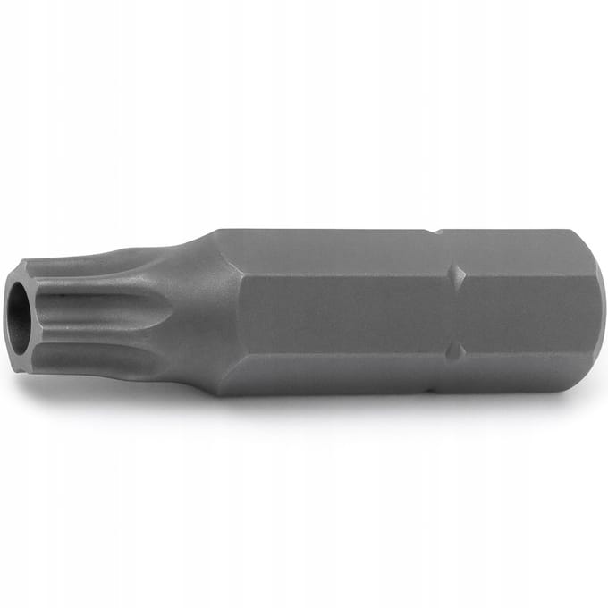 ROCKFORCE Torx Bit T25H 1/4" L-25mm met Gat voor Schroevendraaier