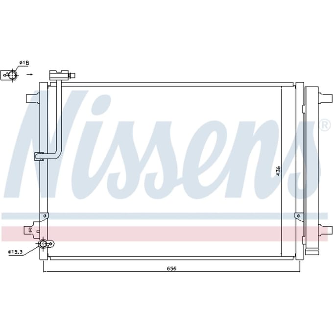 Condensator, airconditioning NISSENS 940329