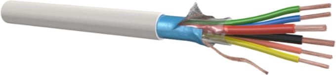 Dynamic alarmkabel LiY(st)Y 2x0.75+4x0.22mm² Dca-s2,d0,a3 per rol 100 meter