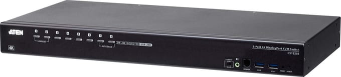 ATEN 8-Port USB True 4K DisplayPort KVM Switch wit