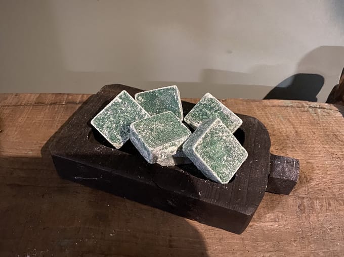 Amberblokjes - geurblokjes - Patchouli - Patchouli green