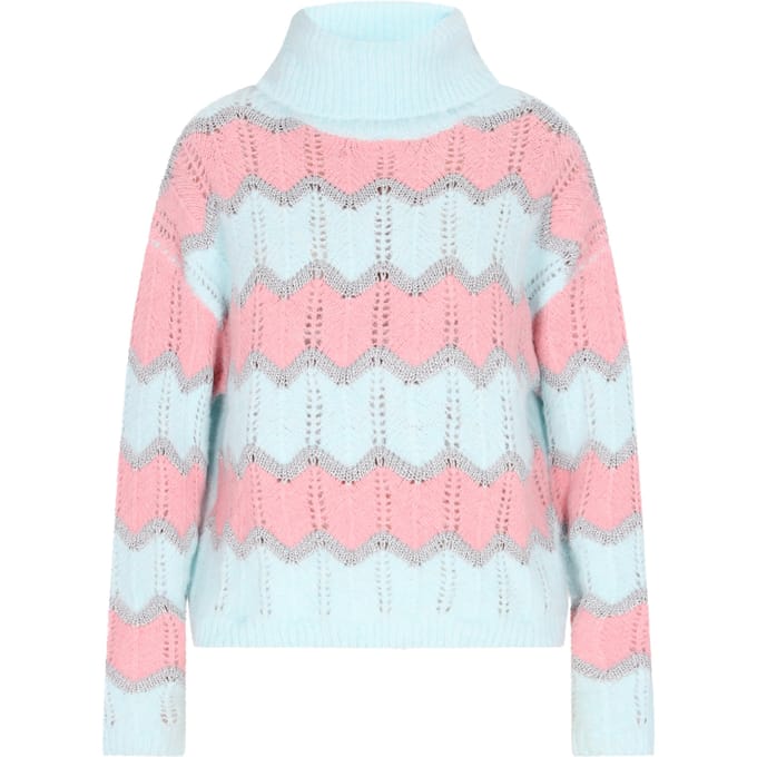 IZIA Jumper Dames Turkoois Veelkleurig