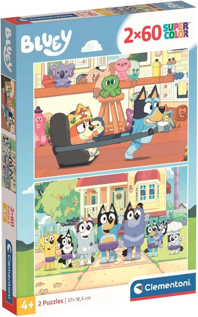 Clementoni - Puzzel - 2X60 Stukjes - Bluey - Kinderpuzzel - Vanaf 4 Jaar