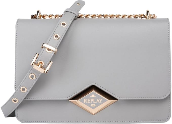 REPLAY schoudertas Shoulderbag Elephant Skin grijs