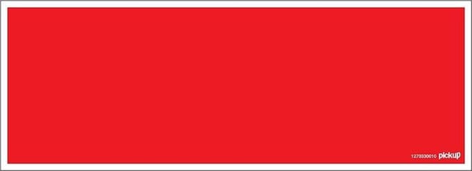 Pickup bord 33x12 cm - rood bord zonder tekst