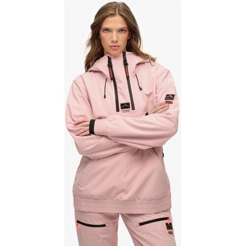 Superdry Freestyle Softshell Ski Hoodie Pink Grootte: XL
