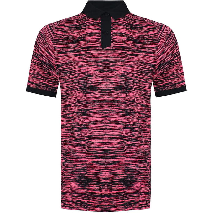 Under Armour Iso-Chill ABE Twist Heren Roze/Zwart Golf Poloshirt