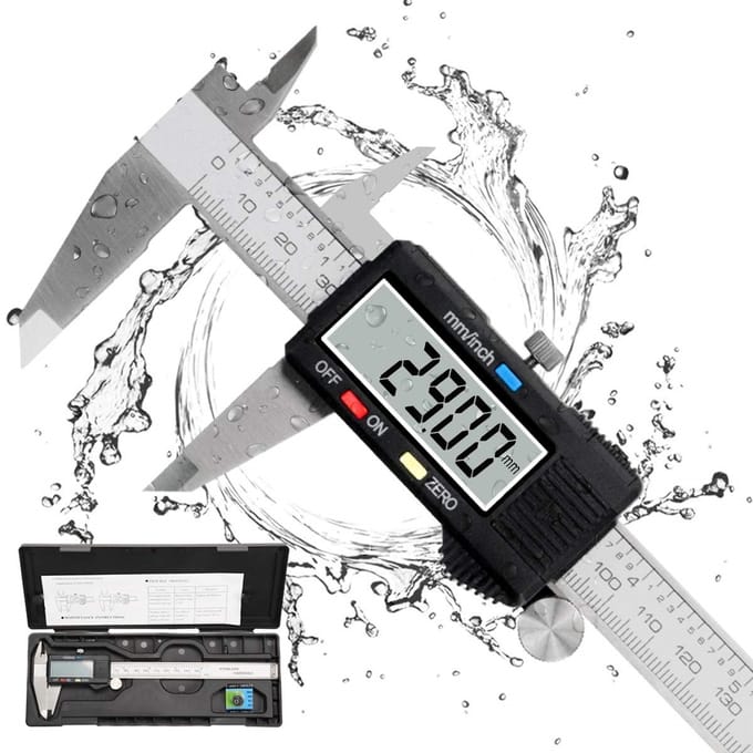 GELLDG Schuifmaat - Elektronische digitale schuifmaat - met extra groot LCD-scherm - 150 mm