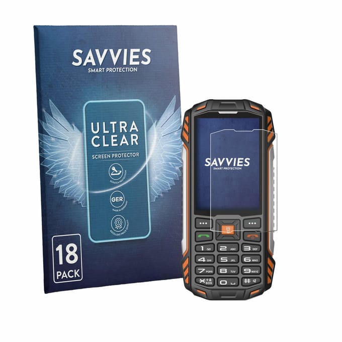 Savvies - Screenprotector voor Hammer H Power Plus LTE - Folie Beschermfolie transparant 18 Stuks