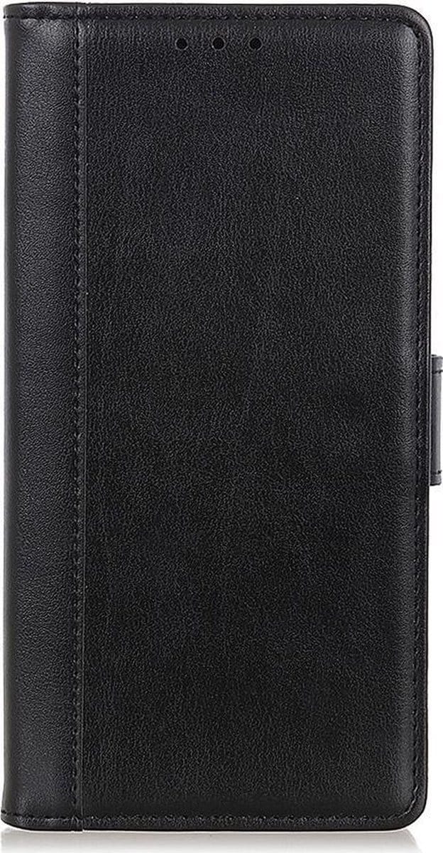 Shop4 - Geschikt voor Nokia 1 Plus Hoesje - Wallet Case Grain Zwart