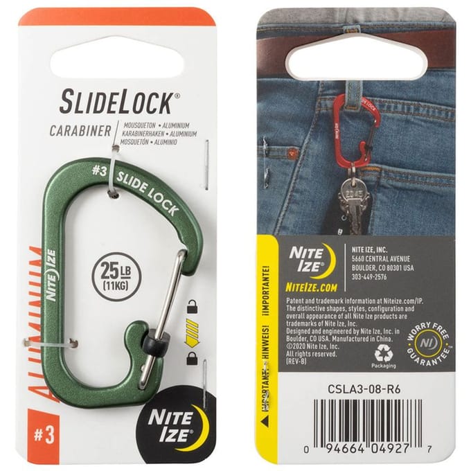 Nite Ize Karabijnhaak Slidelock Aluminium groen #3