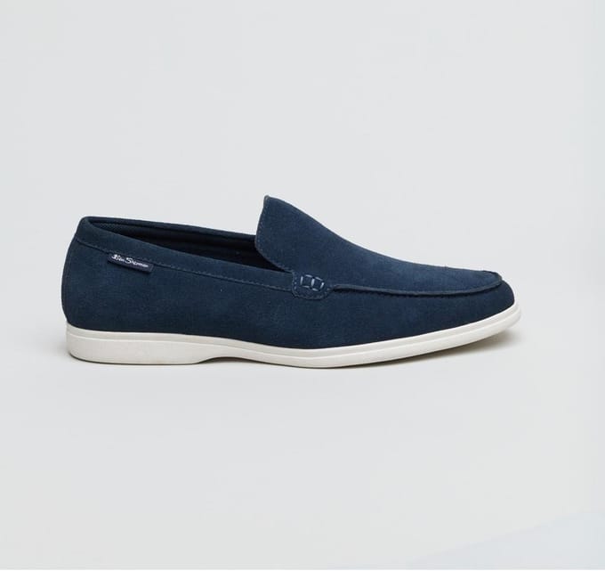 Ben Sherman Amarillo Suede Heren Navy Loafers
