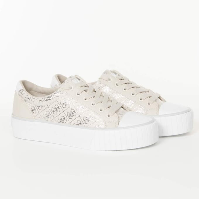 Guess damessneakers met logo, maat 4G, zilver