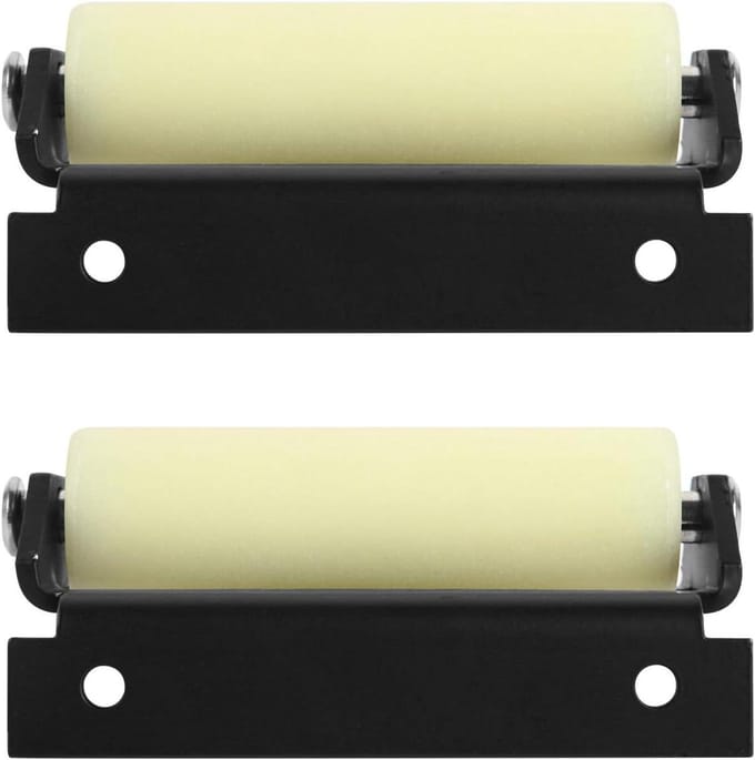 Schuifrollen Set - Camper Uitbouw - Soepel Uitschuiven - Duurzame Nylon Roller - 2 Stuks - Zilver