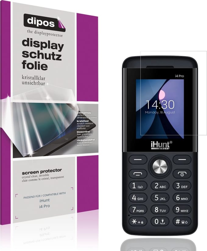 dipos – 4x Beschermfolie geschikt voor iHunt i4 Pro | Krasbestendige & heldere Screenprotector Ultra-Thin
