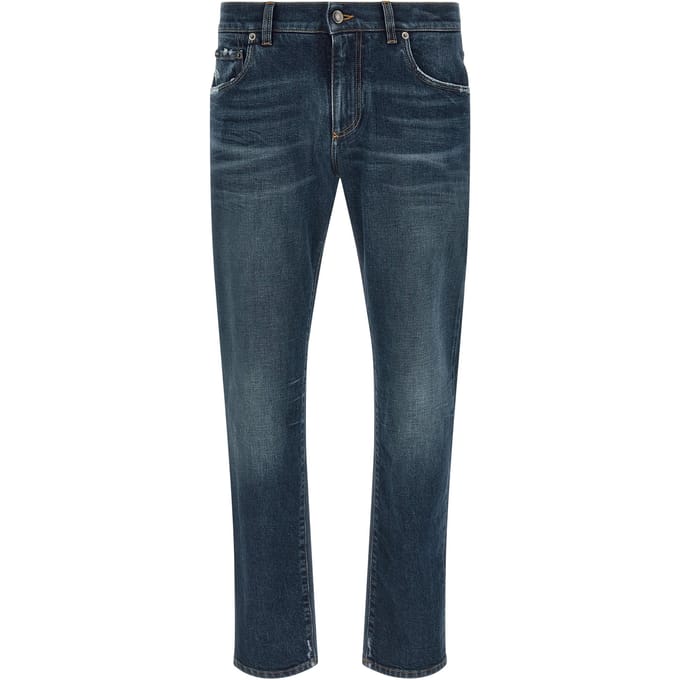 Dolce & Gabbana Blauw Katoenen Jeans Denim