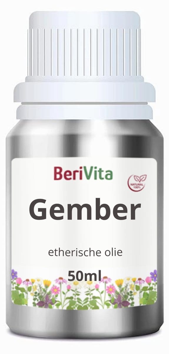 Gemberolie 50ml - Pure Etherische Gember Olie van Gemberwortel - Ginger Oil