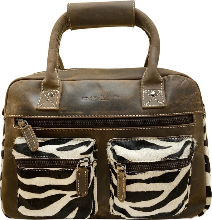 Zebra Tas - Bruin - Crossbody Dames Tas – Cowboybag - Westernbag