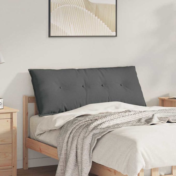 vidaXL - Rugkussen - Donkergrijs - 200 - x - 19 - x - 50 - cm - Stof