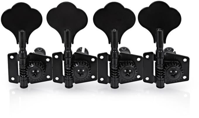 Guitarworks Bass Guitar Machine Head, 4-in-line, Black