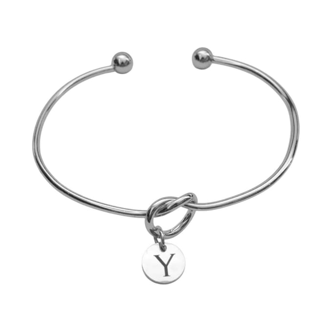 Bangle met Initiaal Bedel Zilver
