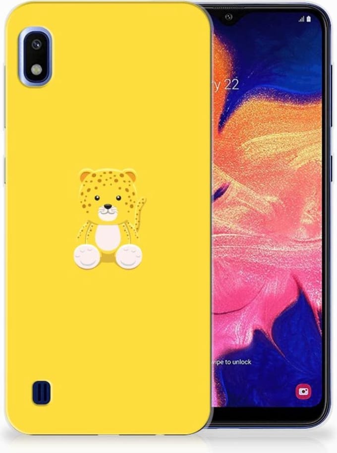 Samsung Galaxy A10 Telefoonhoesje met Naam Baby Leopard