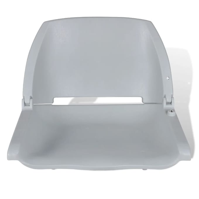 vidaXL - Bootstoelen - 2 - st - inklapbare - rugleuning - 41x51x48 - cm - grijs