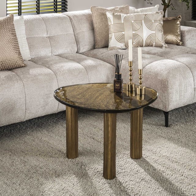 Hoyz Collection - Salontafel Eclipse L - Goud Antiek Finish