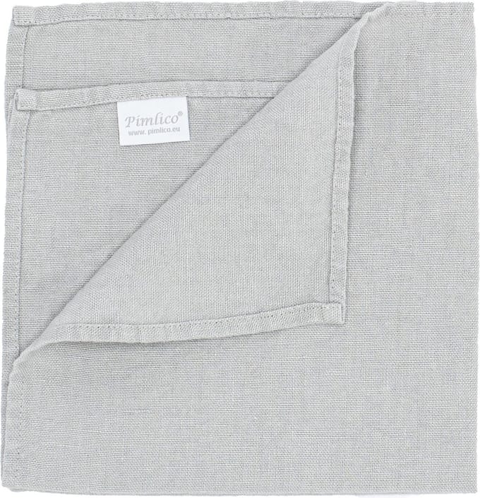 Servetten | Emma - Gewassen Linnen - Strijkvrij & Krimpvrij - Hampton Blue - 42x42 cm - Set van 4 - Pimlico
