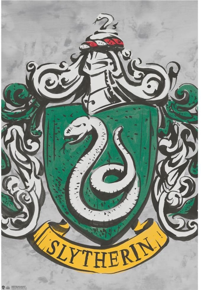 Harry Potter Slytherin-poster 3, veelkleurig