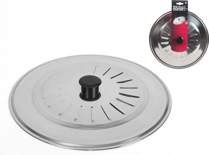 Gerimport Universele spatdeksel/pannendeksel voor pannen - RVS - D30 cm