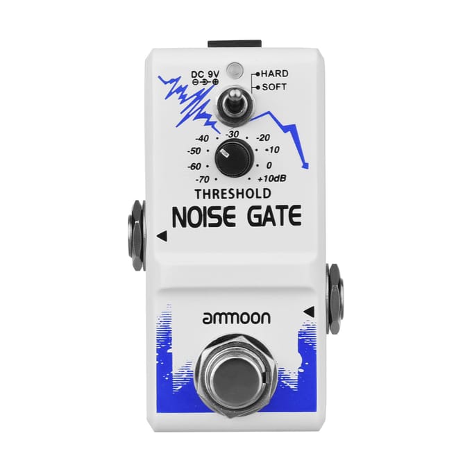 Ammoon Single Noise Gate Gitaareffectpedaal True Bypass Zinklegering blauw