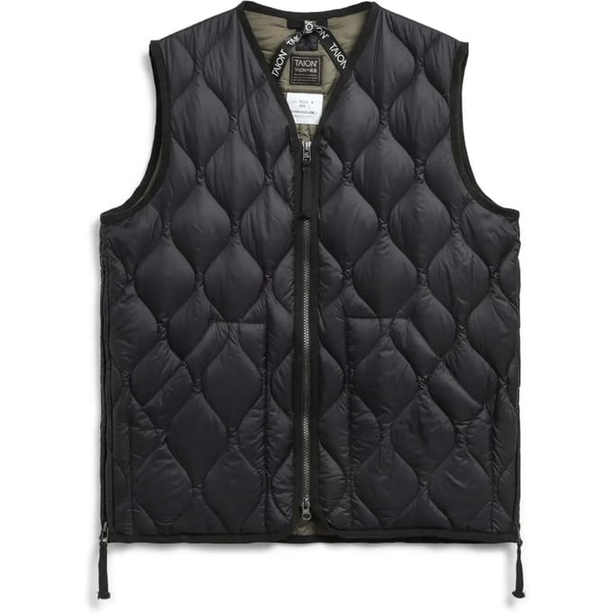 Militair jack met v-hals en w-rits Taion Coquille souple