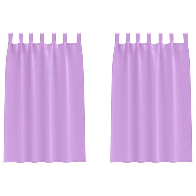 vidaXL - Blackout - Gordijnen - met - Ringen - 2 - st - Paars - 175 - x - 140 - cm - Polyester