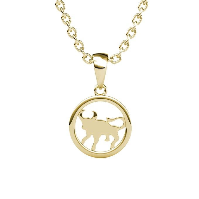 Stier Zodiac hangers - Goud en kristal