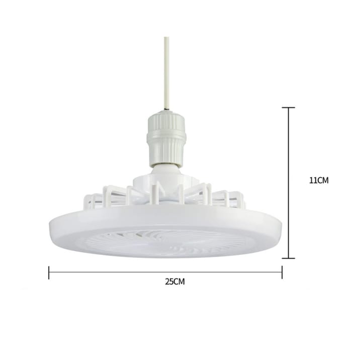 E27 Kleine Ventilatorlamp Stille Elektrische Ventilator Plafondlamp Studeerkamer Eetkamer Verlichtingsarmatuur Wit White Light wit