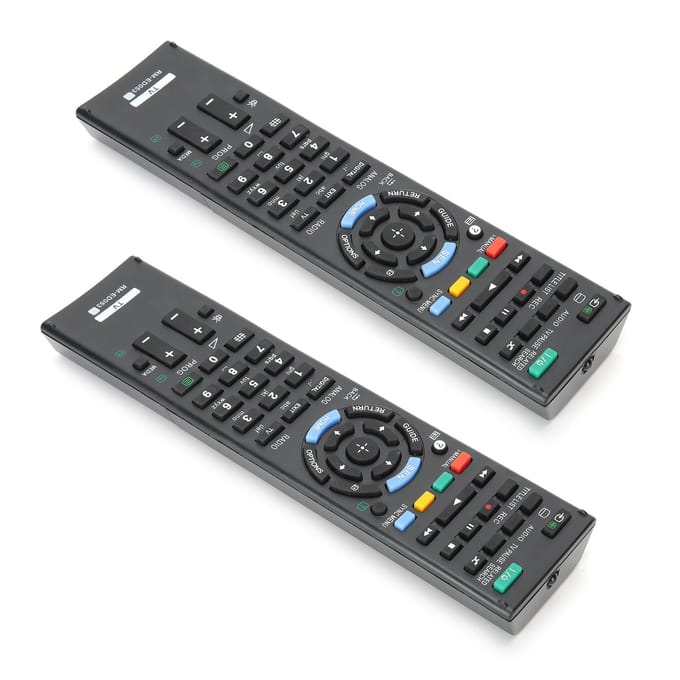 Lot de 2 télécommandes multifonctions pour téléviseur Sony black