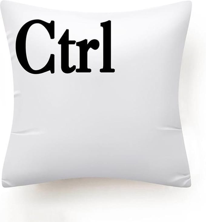 Unieke kussenhoes met het Ctrl-toets teken (500024)