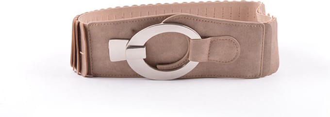 Giuliano Elastische Riem - taupe - made in Italy - Dames - Elastische Tailleriem